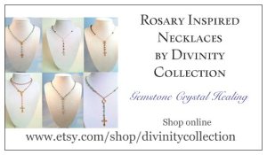 Custom rosary necklaces.